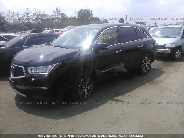 5FRYD4H31HB030567 - 2017 ACURA MDX BLACK photo 2