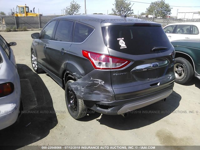 1FMCU0HX6DUA55100 - 2013 FORD ESCAPE SEL GRAY photo 3