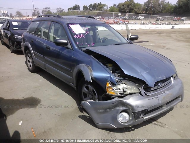 4S4BP61C677341996 - 2007 SUBARU LEGACY OUTBACK 2.5I BLUE photo 1