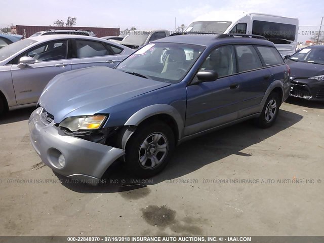 4S4BP61C677341996 - 2007 SUBARU LEGACY OUTBACK 2.5I BLUE photo 2