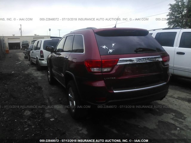 1J4RS5GG8BC611018 - 2011 JEEP GRAND CHEROKEE LIMITED RED photo 3