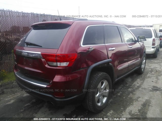 1J4RS5GG8BC611018 - 2011 JEEP GRAND CHEROKEE LIMITED RED photo 4