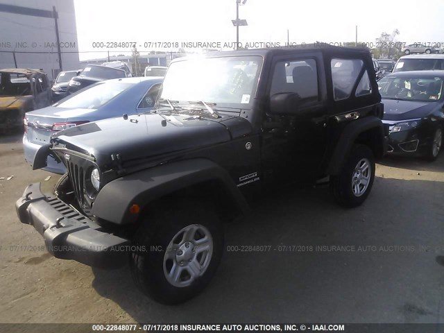 1C4AJWAG7FL516279 - 2015 JEEP WRANGLER SPORT BLACK photo 2