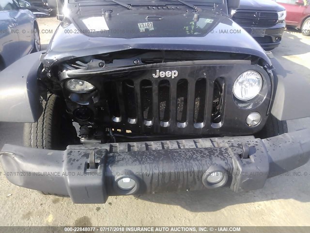 1C4AJWAG7FL516279 - 2015 JEEP WRANGLER SPORT BLACK photo 6