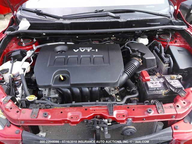 2T1KU40E59C024667 - 2009 TOYOTA COROLLA MATRIX  RED photo 10