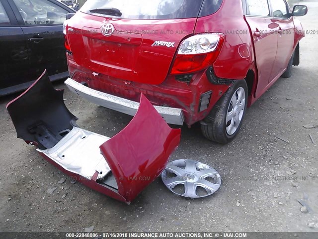 2T1KU40E59C024667 - 2009 TOYOTA COROLLA MATRIX  RED photo 6
