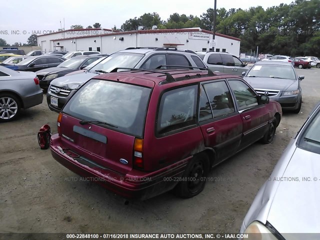 1FARP15J5RW247041 - 1994 FORD ESCORT LX/SPORT MAROON photo 4