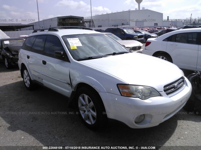 4S4BP61C367334311 - 2006 SUBARU LEGACY OUTBACK 2.5I WHITE photo 1