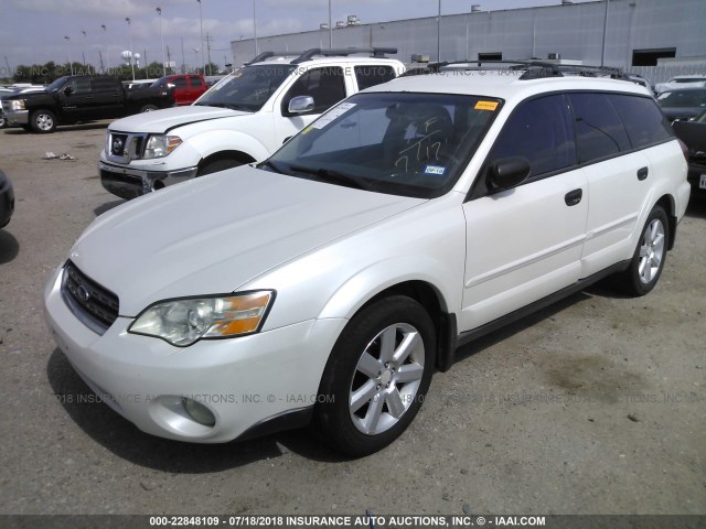 4S4BP61C367334311 - 2006 SUBARU LEGACY OUTBACK 2.5I WHITE photo 2