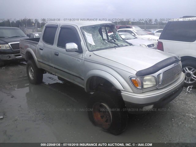 5TEHN72N24Z353092 - 2004 TOYOTA TACOMA DOUBLE CAB ნაცრისფერი ფოტო 1