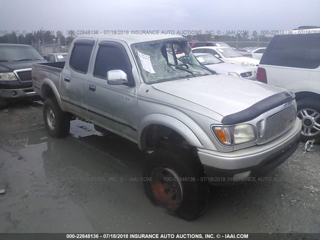 5TEHN72N24Z353092 - 2004 TOYOTA TACOMA DOUBLE CAB GRAY photo 1