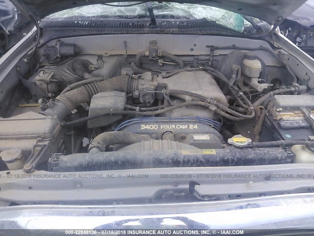 5TEHN72N24Z353092 - 2004 TOYOTA TACOMA DOUBLE CAB ნაცრისფერი ფოტო 10