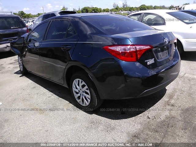 5YFBURHE2HP723125 - 2017 TOYOTA COROLLA L/LE/XLE/SE/XSE BLUE photo 3