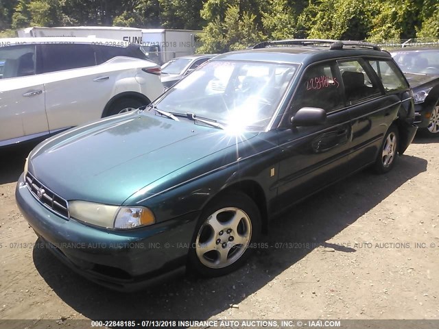 4S3BK4351X7307647 - 1999 SUBARU LEGACY L/30TH ANNIVERSARY L GREEN photo 2