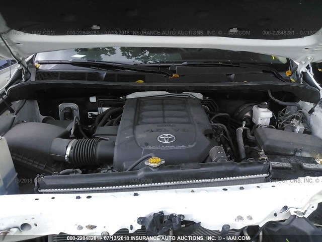 5TFRM5F16FX091705 - 2015 TOYOTA TUNDRA DOUBLE CAB SR/SR5 WHITE photo 10