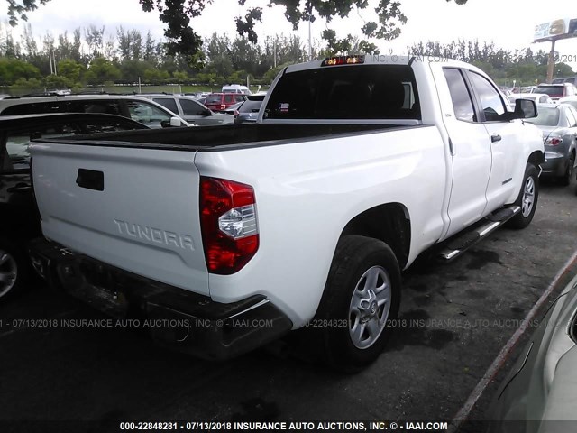 5TFRM5F16FX091705 - 2015 TOYOTA TUNDRA DOUBLE CAB SR/SR5 WHITE photo 4