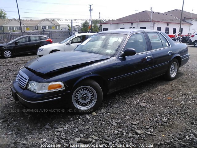 2FAFP73W01X145109 - 2001 FORD CROWN VICTORIA  Dark Blue photo 2