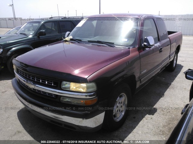 2GCEC19V4X1277704 - 1999 CHEVROLET SILVERADO C1500 BURGUNDY photo 2