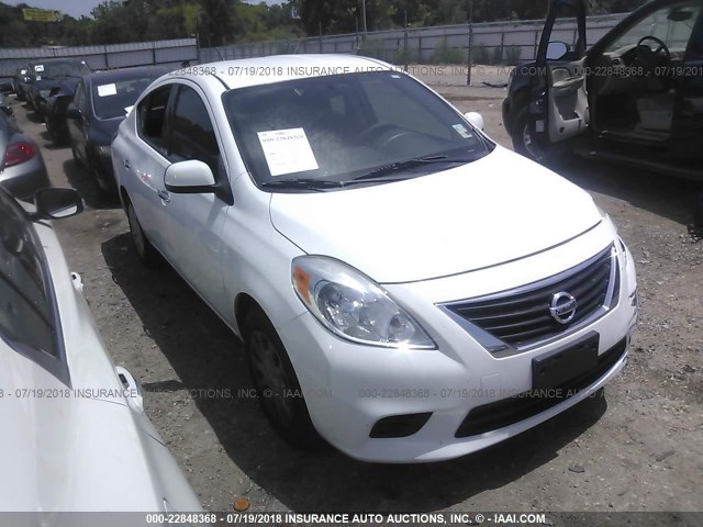 3N1CN7AP6EL800267 - 2014 NISSAN VERSA S/S PLUS/SV/SL WHITE photo 1