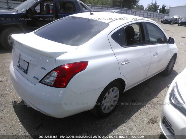 3N1CN7AP6EL800267 - 2014 NISSAN VERSA S/S PLUS/SV/SL WHITE photo 4