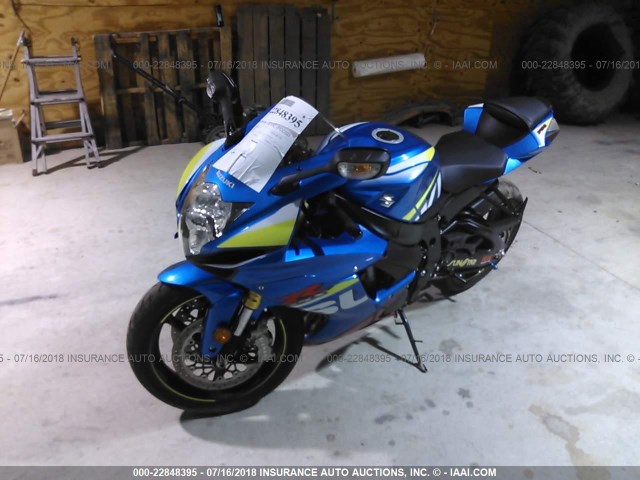 JS1GR7MA4G2101311 - 2016 SUZUKI GSX-R750 BLUE photo 2