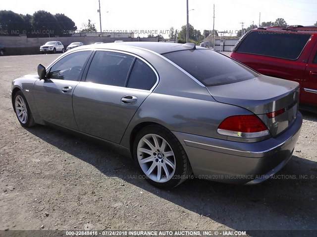 WBAGN63555DS58845 - 2005 BMW 745 LI GRAY photo 3