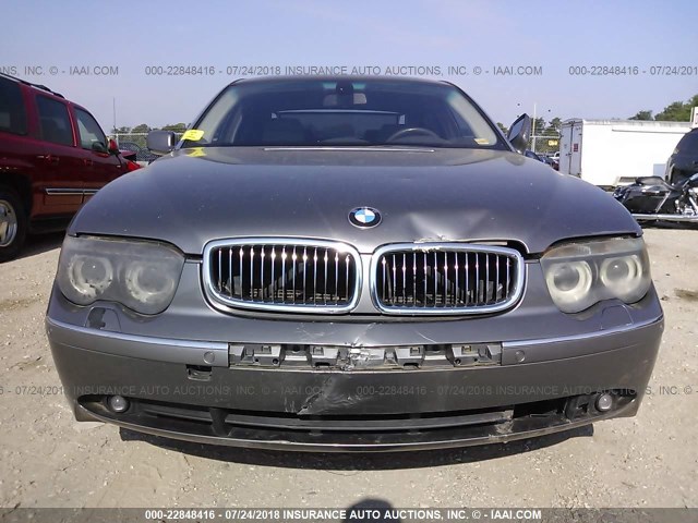 WBAGN63555DS58845 - 2005 BMW 745 LI GRAY photo 6