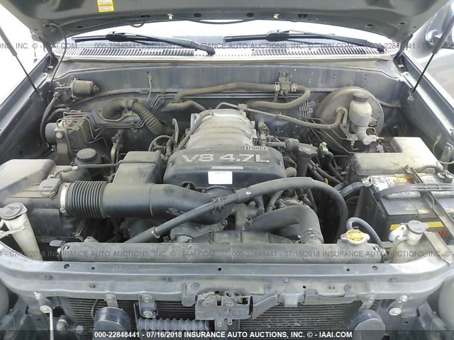 5TBBT44173S434176 - 2003 TOYOTA TUNDRA ACCESS CAB SR5 GRAY photo 10