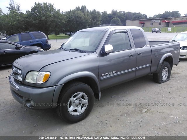 5TBBT44173S434176 - 2003 TOYOTA TUNDRA ACCESS CAB SR5 GRAY photo 2
