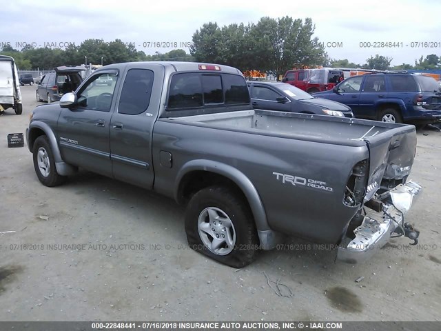 5TBBT44173S434176 - 2003 TOYOTA TUNDRA ACCESS CAB SR5 GRAY photo 3