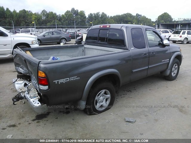 5TBBT44173S434176 - 2003 TOYOTA TUNDRA ACCESS CAB SR5 GRAY photo 4