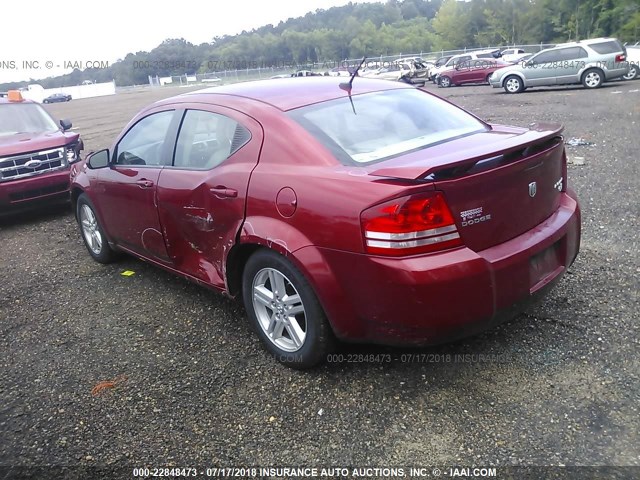 1B3CC5FB6AN215625 - 2010 DODGE AVENGER R/T RED photo 3