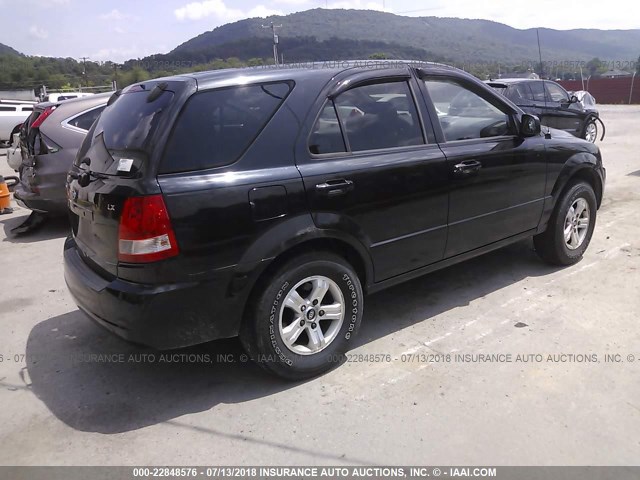 KNDJC733035043609 - 2003 KIA SORENTO EX/LX BLACK photo 4