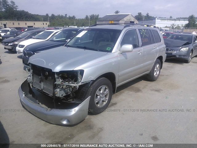 JTEHD21A060043820 - 2006 TOYOTA HIGHLANDER SILVER photo 2