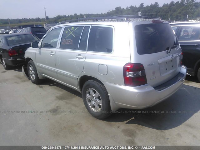 JTEHD21A060043820 - 2006 TOYOTA HIGHLANDER SILVER photo 3