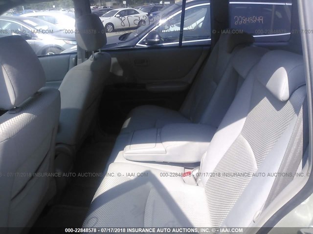 JTEHD21A060043820 - 2006 TOYOTA HIGHLANDER SILVER photo 8