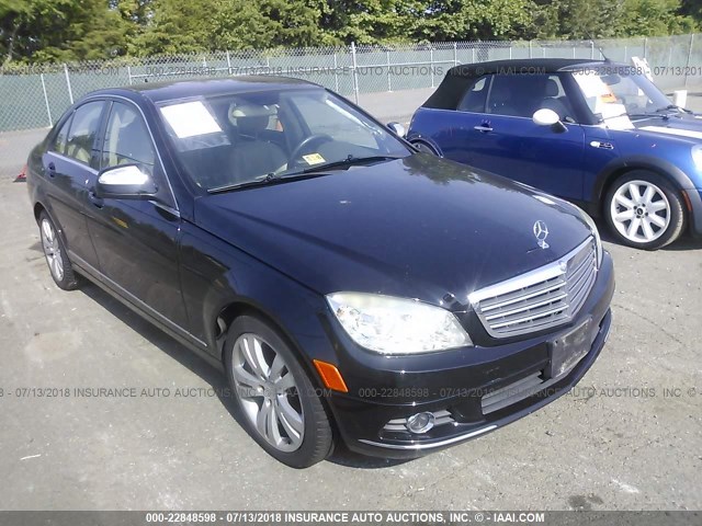 WDDGF54X79F216591 - 2009 MERCEDES-BENZ C 300 BLACK photo 1