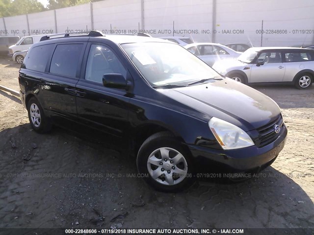 KNDMB233466049852 - 2006 KIA SEDONA EX/LX BLACK photo 1