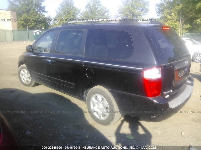 KNDMB233466049852 - 2006 KIA SEDONA EX/LX BLACK photo 3