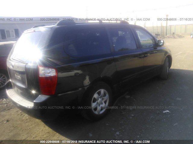 KNDMB233466049852 - 2006 KIA SEDONA EX/LX BLACK photo 4