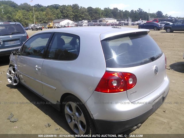 WVWEV71K86W143414 - 2006 VOLKSWAGEN NEW GTI SILVER photo 3