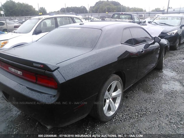 2B3LJ74W09H551573 - 2009 DODGE CHALLENGER SRT-8 BLACK photo 4