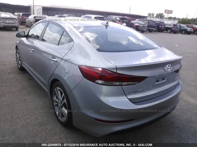 5NPD84LF3HH167646 - 2017 HYUNDAI ELANTRA SE/VALUE/LIMITED SILVER photo 3