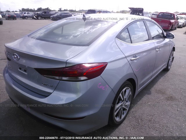 5NPD84LF3HH167646 - 2017 HYUNDAI ELANTRA SE/VALUE/LIMITED SILVER photo 4