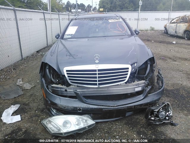 WDDNG86X57A129530 - 2007 MERCEDES-BENZ S 550 4MATIC GRAY photo 6