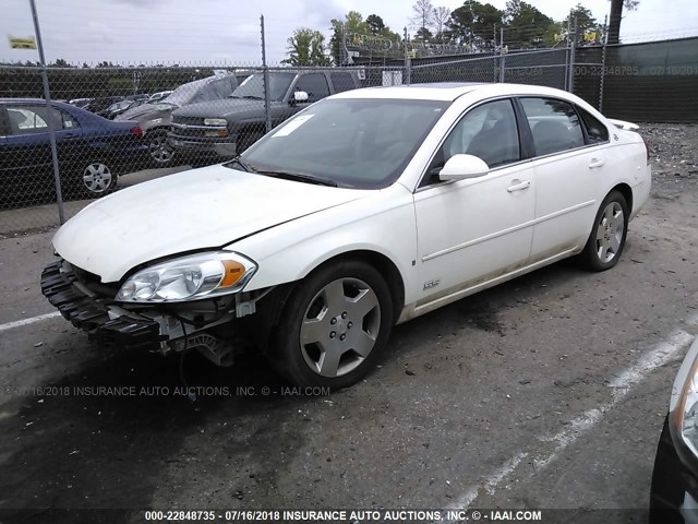 2G1WD58C579216297 - 2007 CHEVROLET IMPALA SUPER SPORT WHITE photo 2