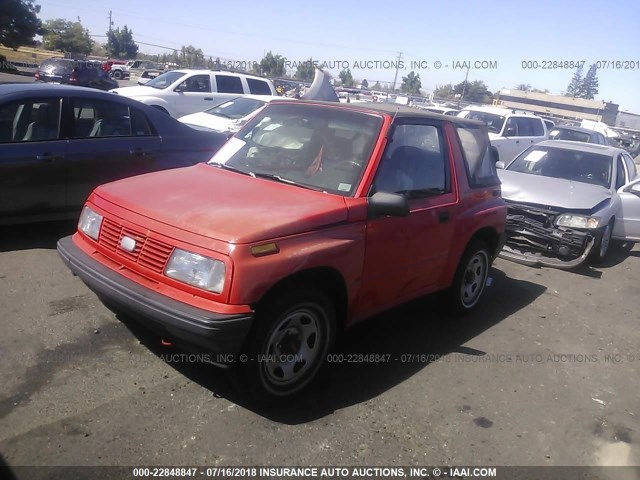 2CNBE18UXP6937250 - 1993 GEO TRACKER RED photo 2