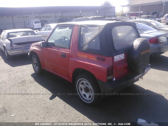 2CNBE18UXP6937250 - 1993 GEO TRACKER RED photo 3