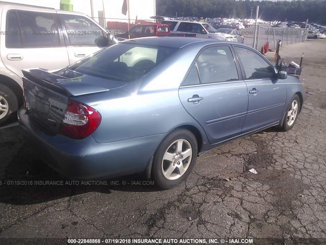 4T1BF32K42U534410 - 2002 TOYOTA CAMRY LE/XLE/SE Mavi foto 4