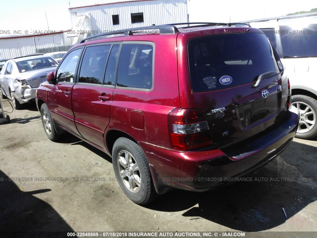 JTEDP21A760111486 - 2006 TOYOTA HIGHLANDER LIMITED RED photo 3